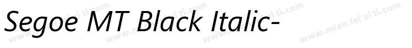 Segoe MT Black Italic字体转换